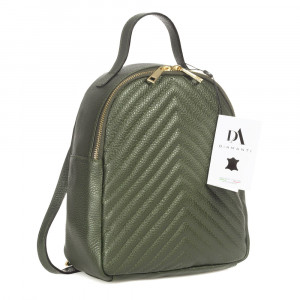 Rucsac dama din piele naturala DiAmanti Tommaso Verde Scuro I